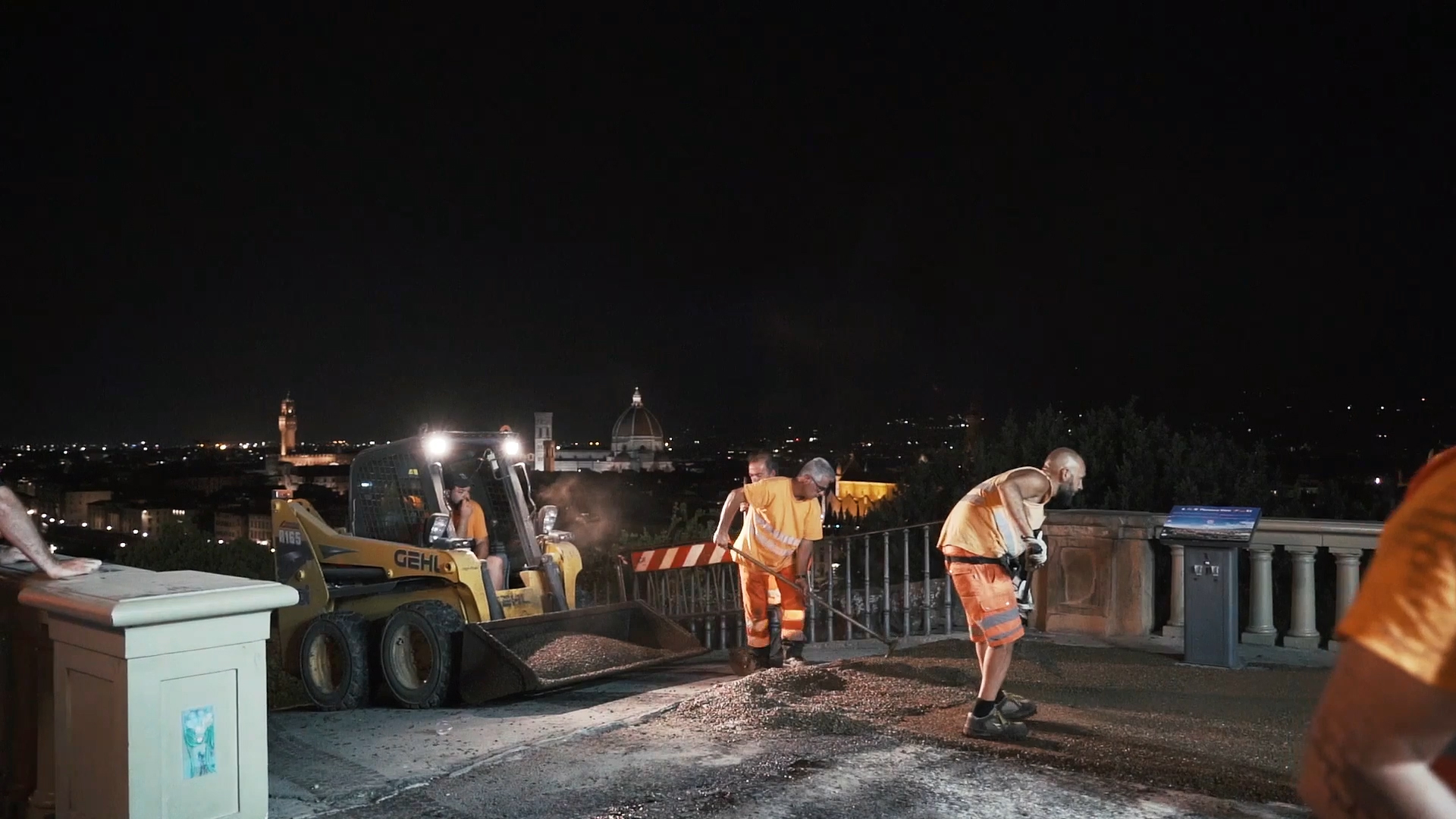 Autotrasporti sodi, caso studio di successo Timenet, durante una realizzazione presso Piazzale Michelangelo a Firenze.